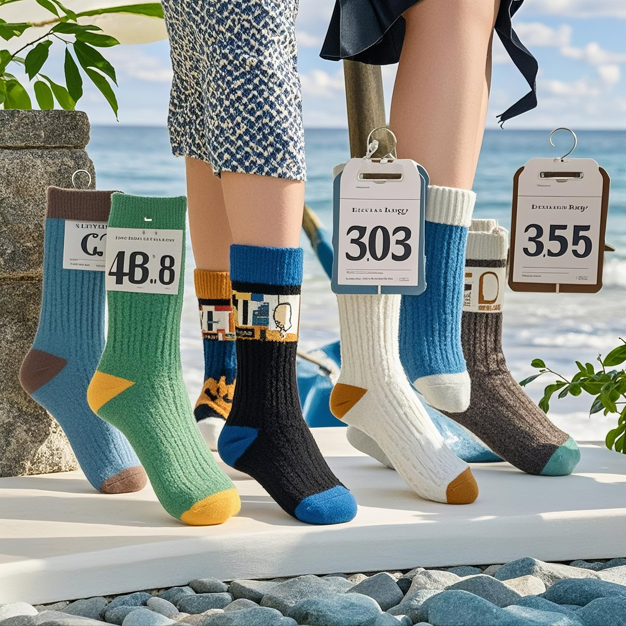 Socks price tag display board
